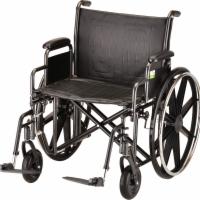 WHEELCHAIR STEEL 22" SEAT DESK ARMS SWING-AWAY FOOTRESTS